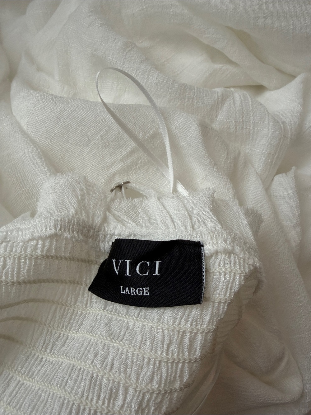 Vici White Tiered Lace-Trim Maxi Dress - Picture 3 of 3